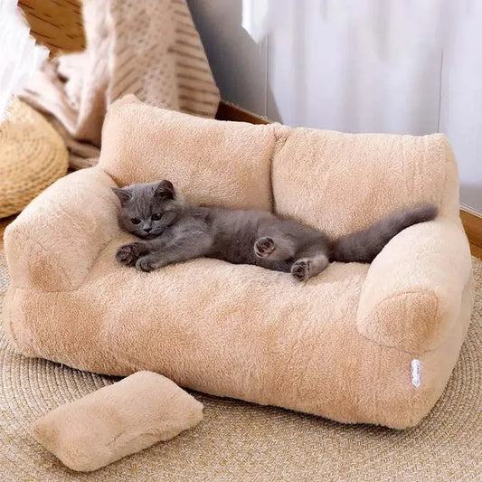 Premium Cat and Dog Bed Sofa Comfortable Plush Sofa Bed for Pets